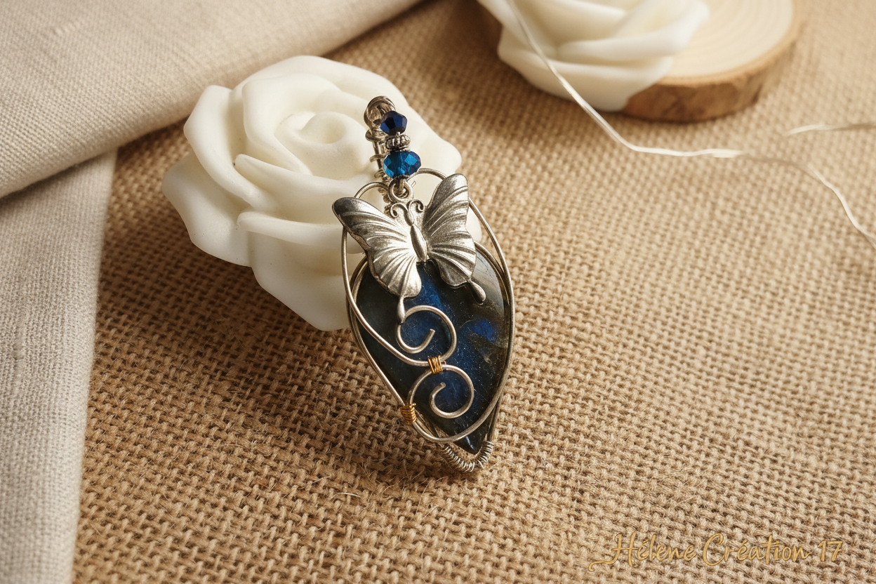 Pendentif Labradorite Papillon