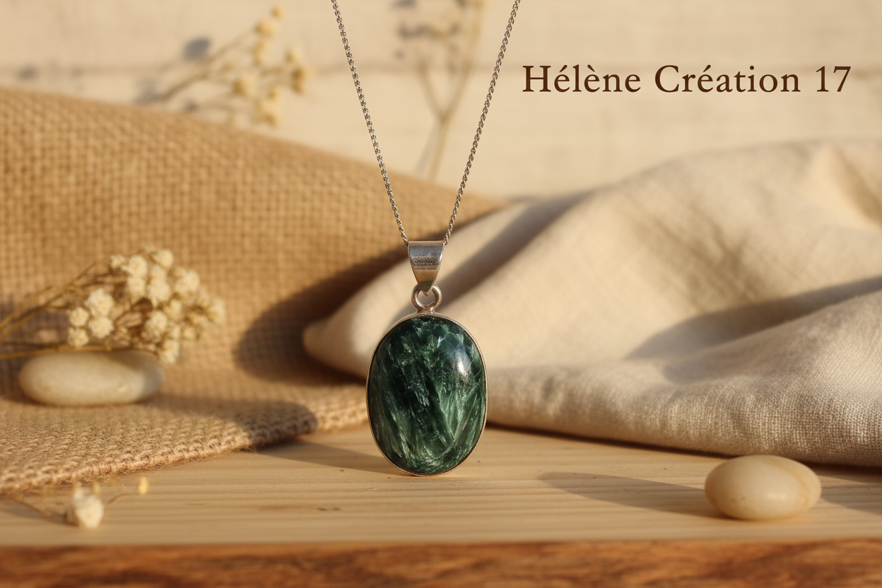 Pendentif Séraphinite - Hélène Création 17