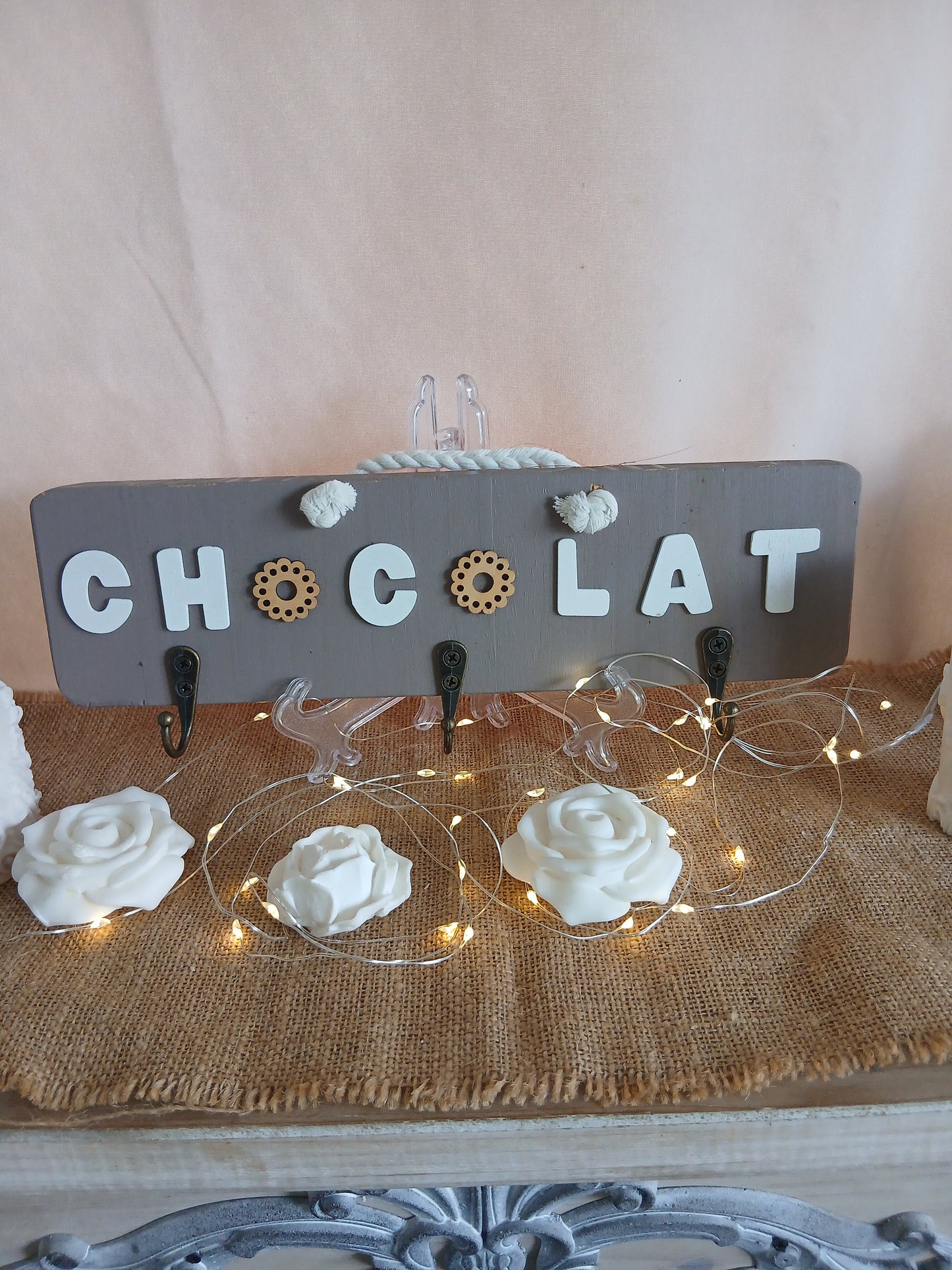 Porte tasse  Mural "Chocolat" - Style Vintage