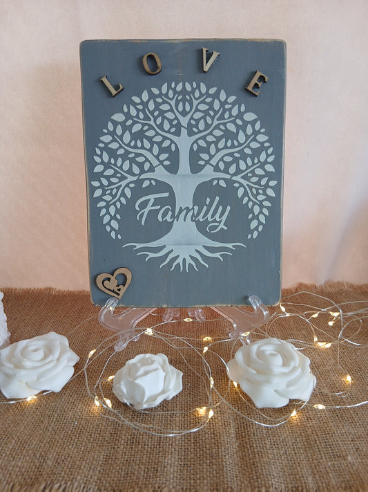 Plaque de décoration arbre de vie Family