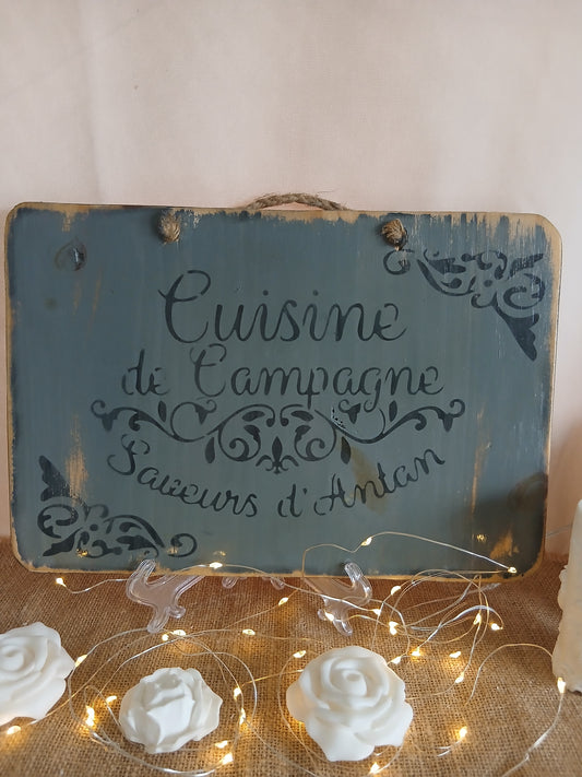Plaque Décorative "Cuisine de Campagne - Saveurs d'Antan"